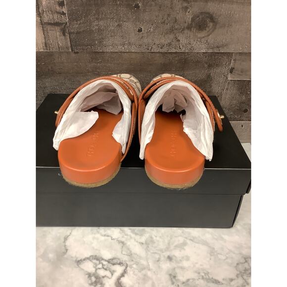 Coach Women's 7B Cocoa Amber Blake Clogs In Signature Textile Jacquard LB15-8 - Picture 6 of 9